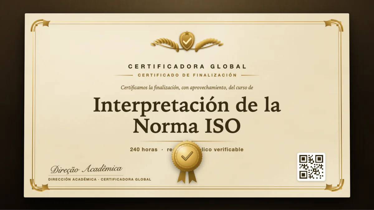 Portada del curso Interpretación de la Norma ISO