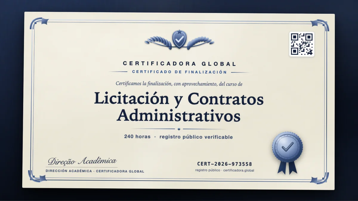 Portada del curso Licitación y Contratos Administrativos