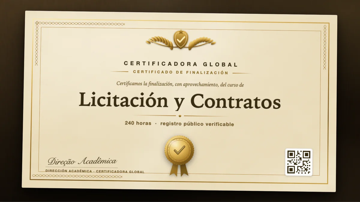Portada del curso Licitación y Contratos