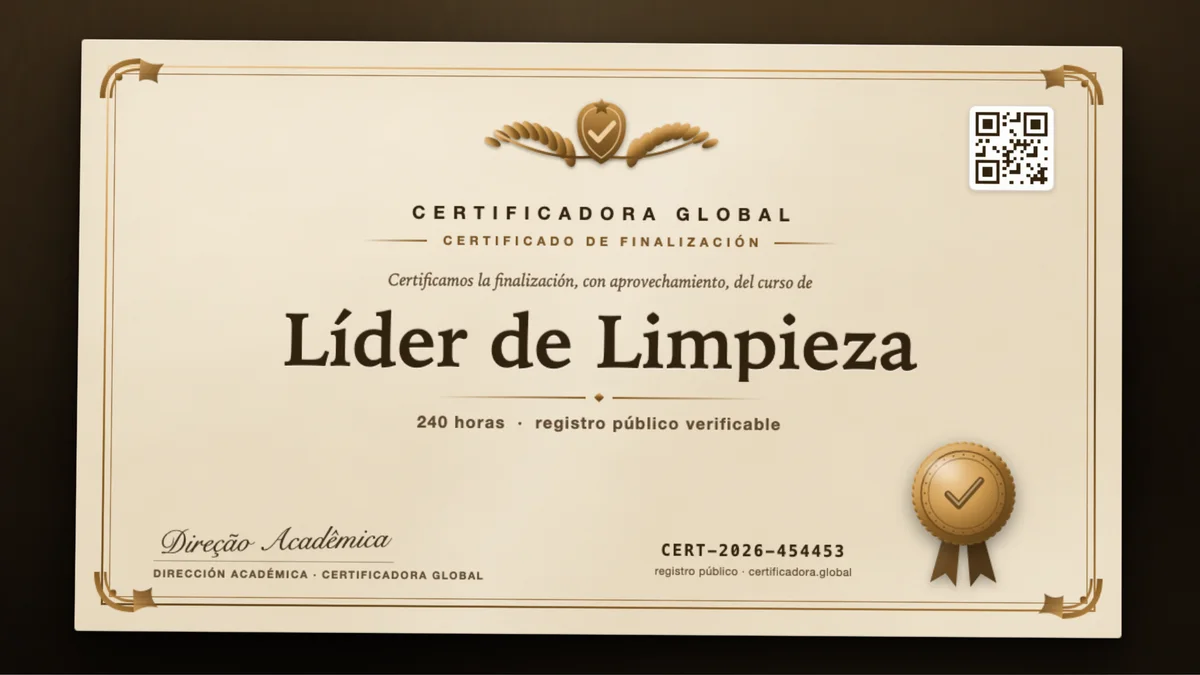 Portada del curso Líder de Limpieza