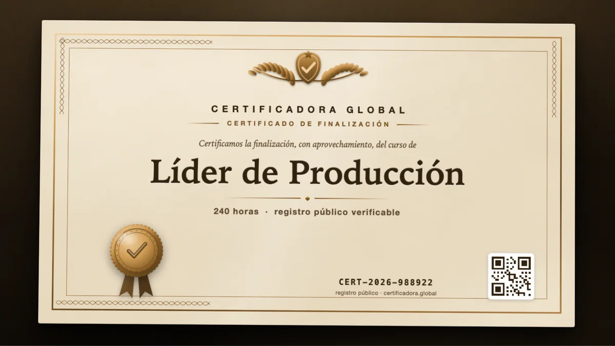 Portada del curso Líder de Producción