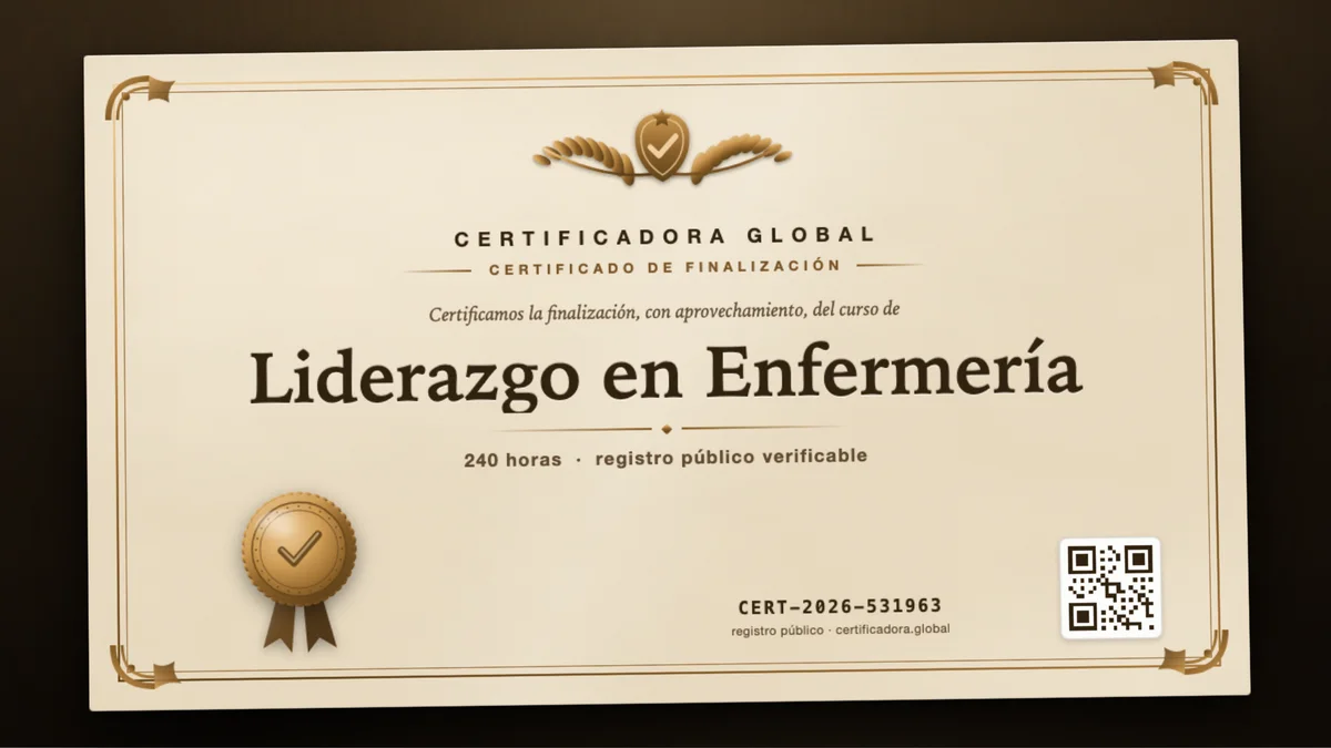 Portada del curso Liderazgo en Enfermería