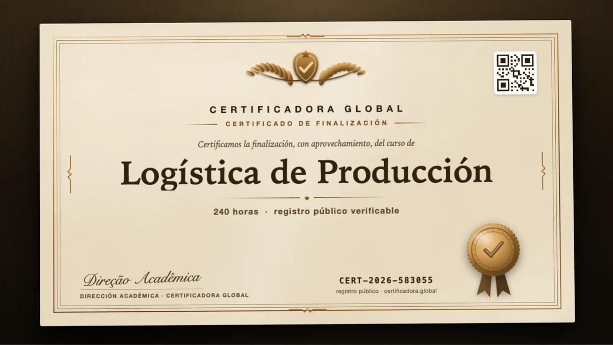Portada del curso Logística de Producción