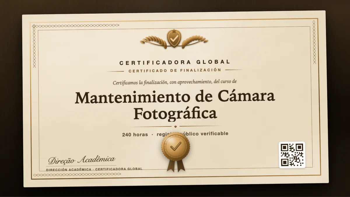 Portada del curso Mantenimiento de Cámara Fotográfica