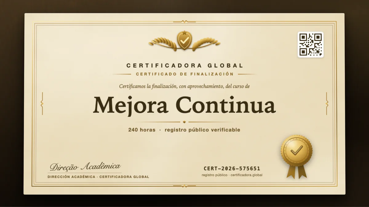 Portada del curso Mejora Continua
