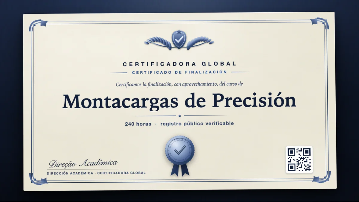 Portada del curso Montacargas de Precisión