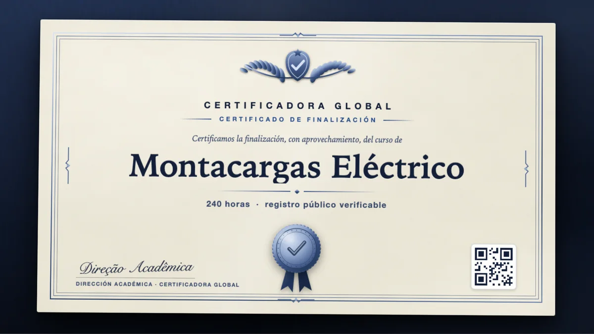 Portada del curso Montacargas Eléctrico