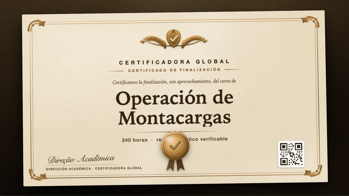 Portada del curso Operación de Montacargas