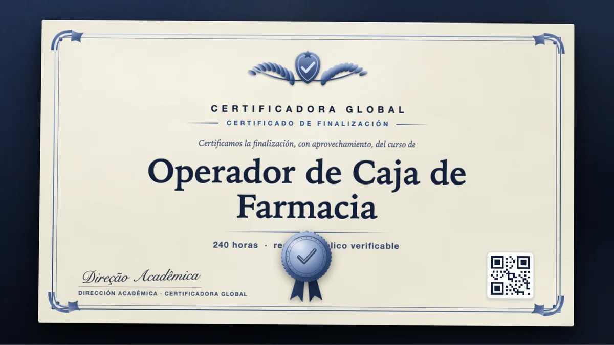 Portada del curso Operador de Caja de Farmacia