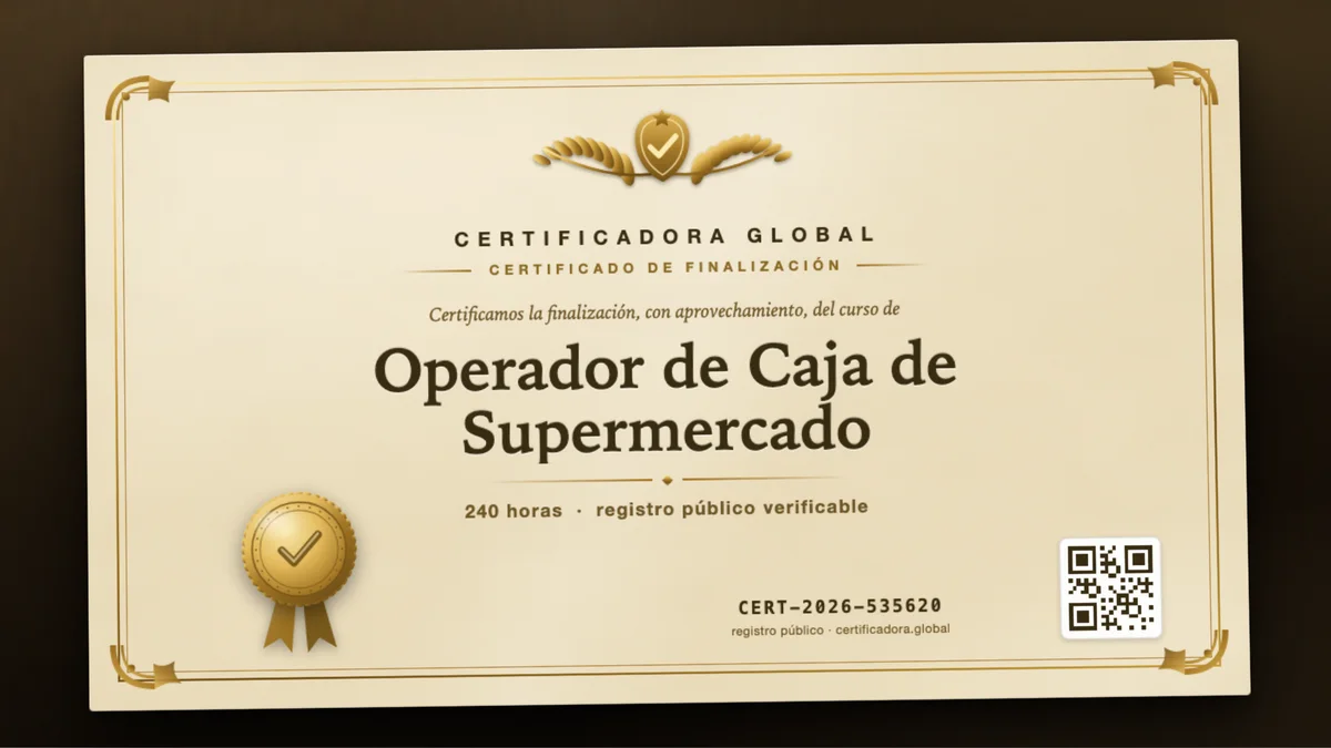 Portada del curso Operador de Caja de Supermercado