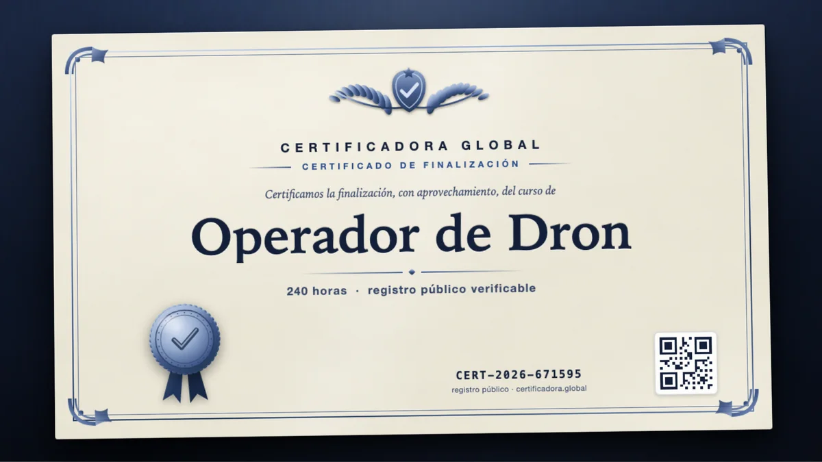 Portada del curso Operador de Dron