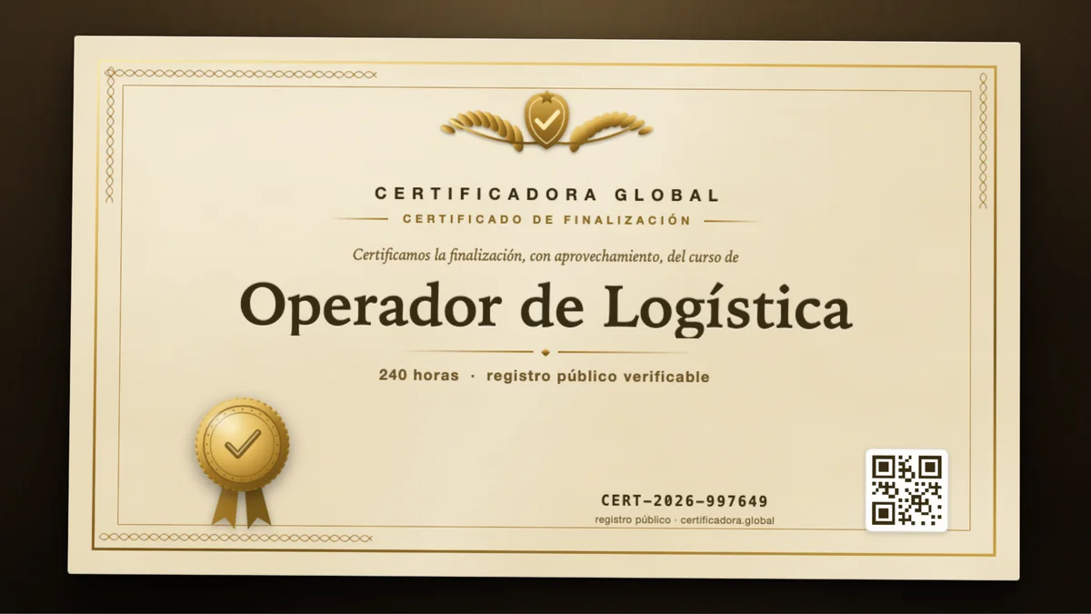 Portada del curso Operador de Logística