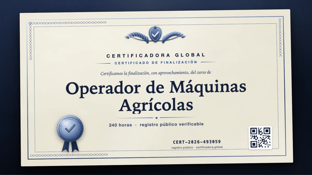 Portada del curso Operador de Máquinas Agrícolas