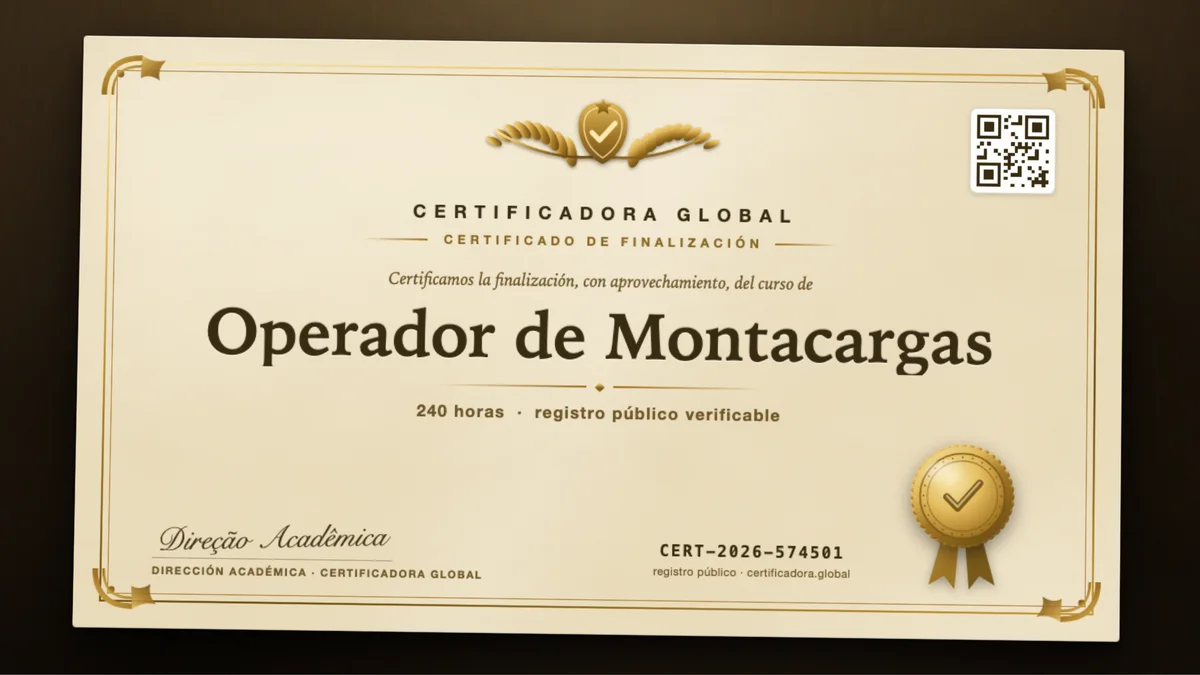 Portada del curso Operador de Montacargas