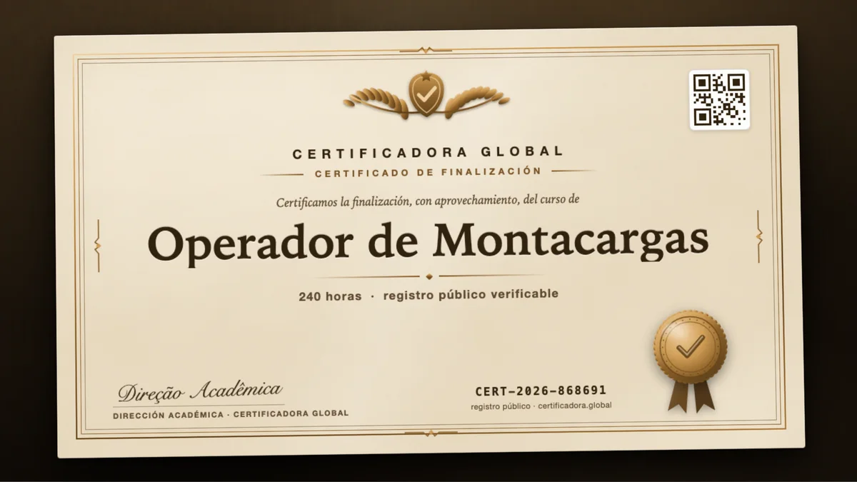 Portada del curso Operador de Montacargas