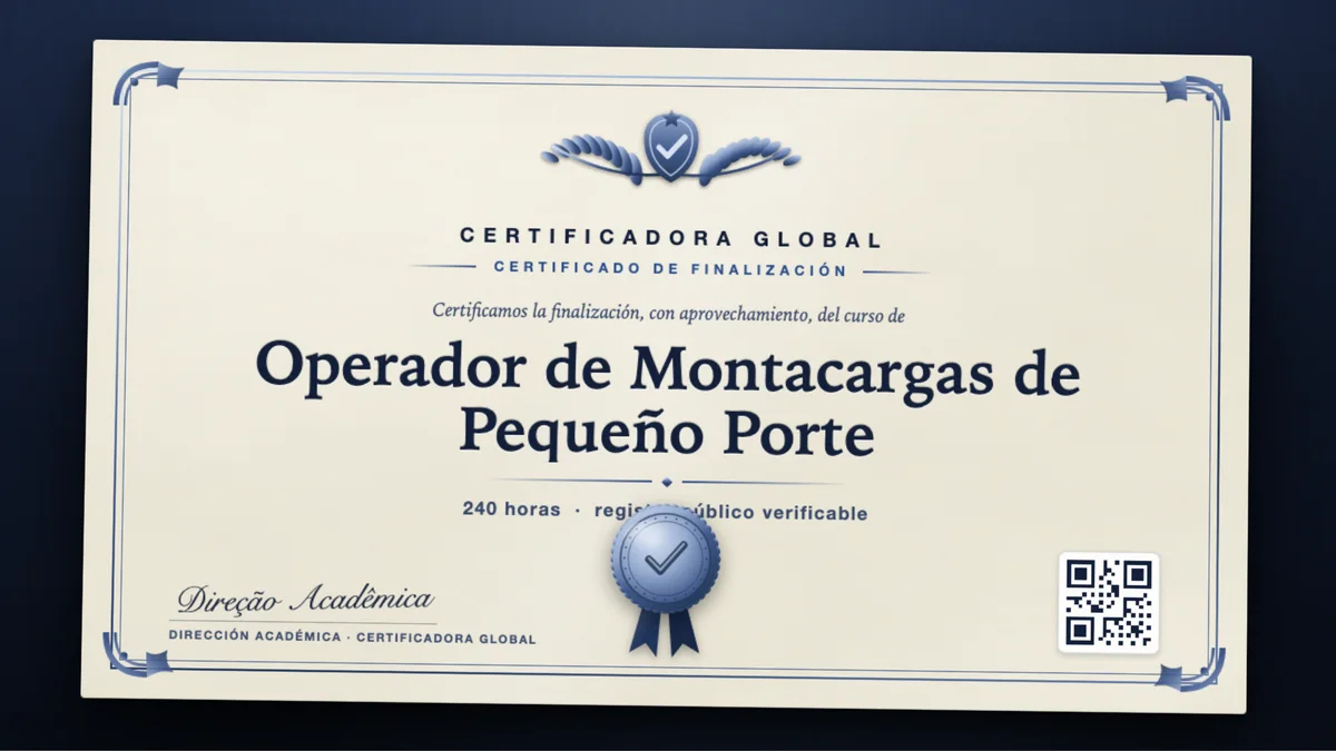 Portada del curso Operador de Montacargas de Pequeño Porte