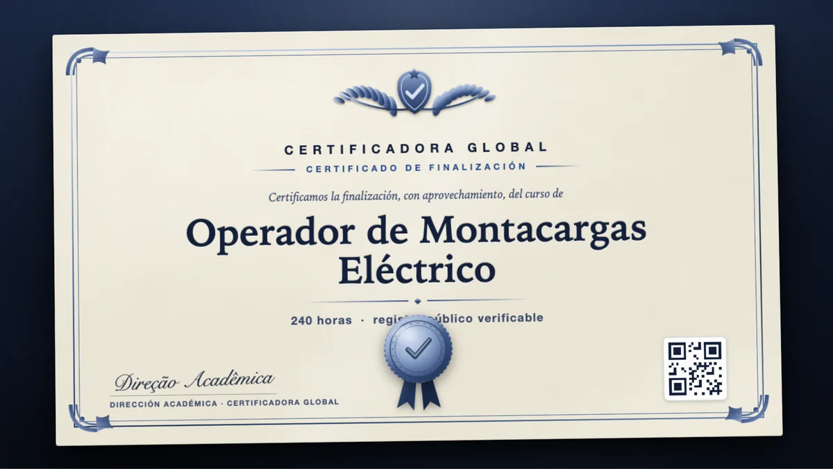 Portada del curso Operador de Montacargas Eléctrico
