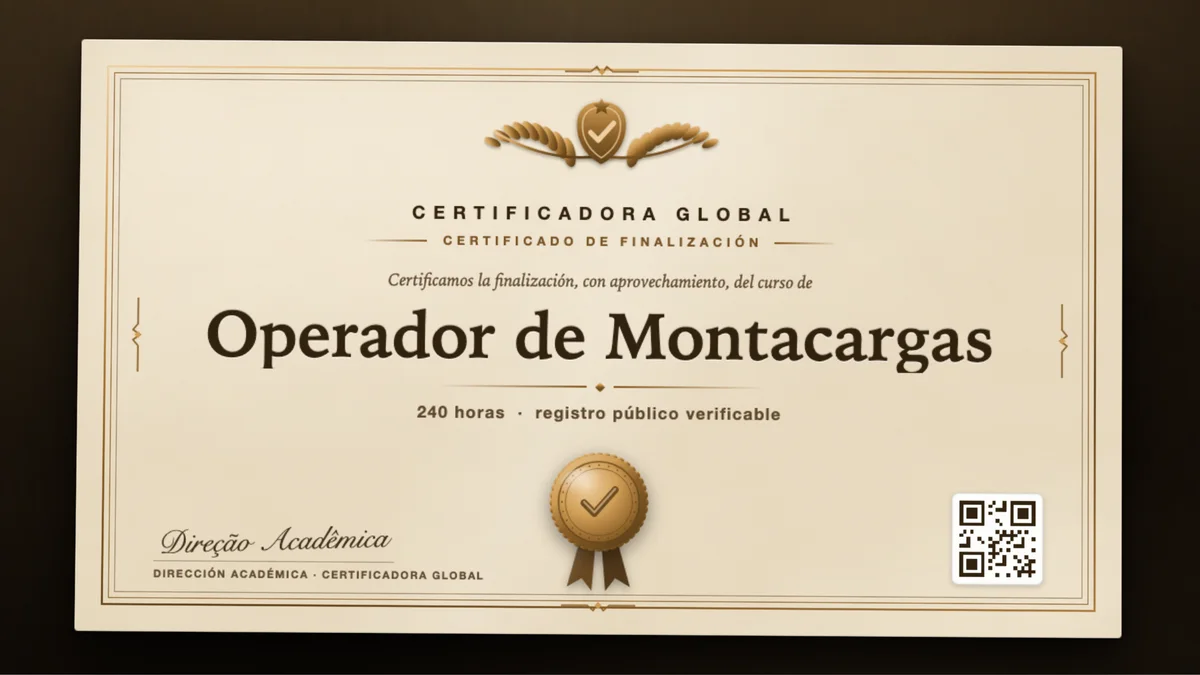 Portada del curso Operador de Montacargas