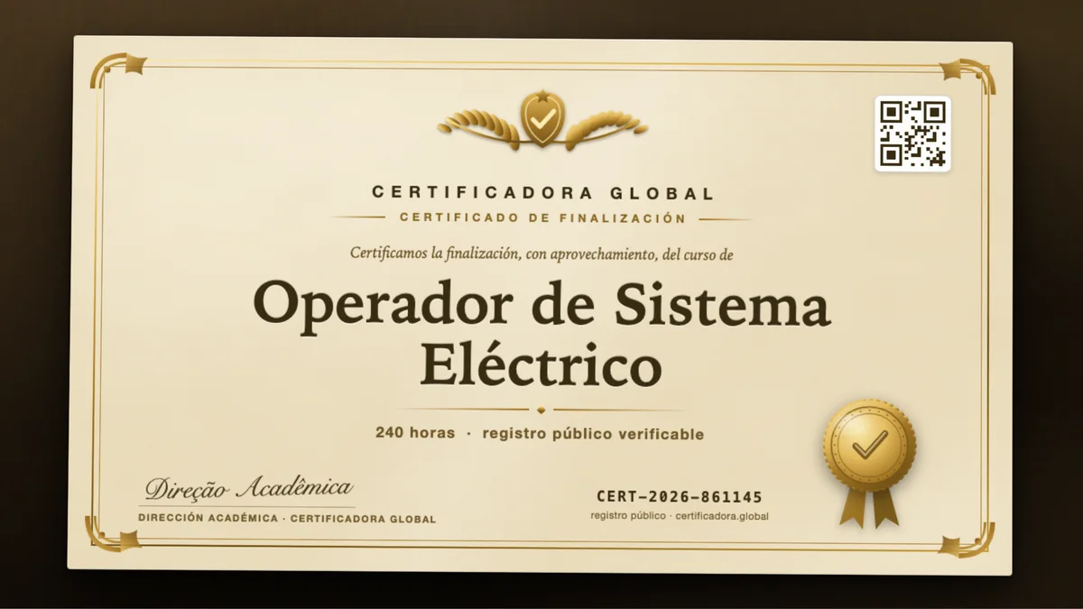 Portada del curso Operador de Sistema Eléctrico