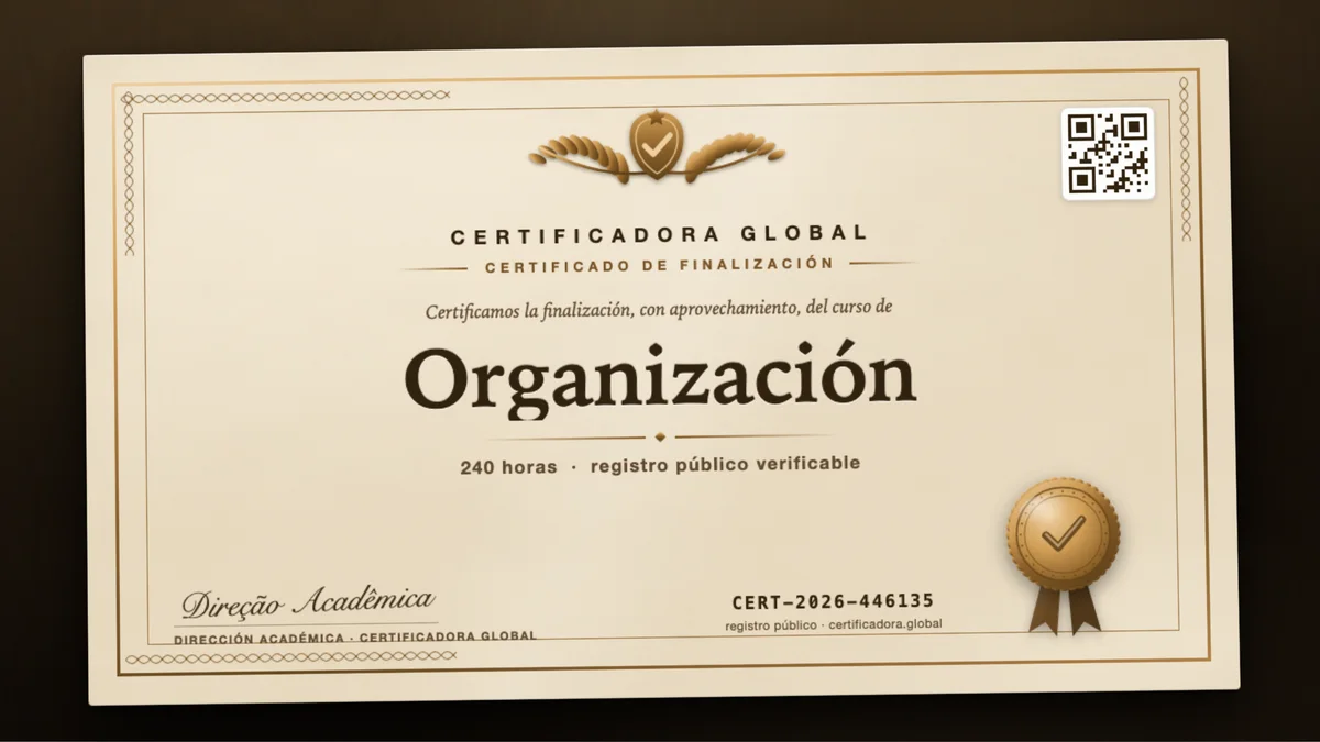 Portada del curso Organización