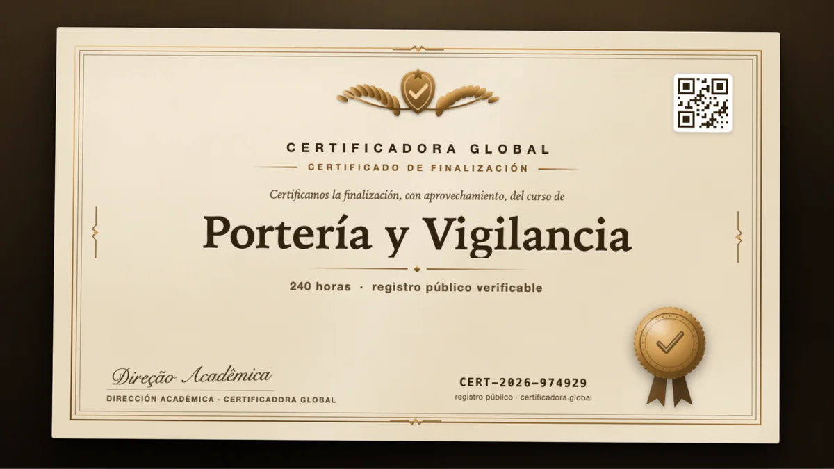 Portada del curso Portería y Vigilancia