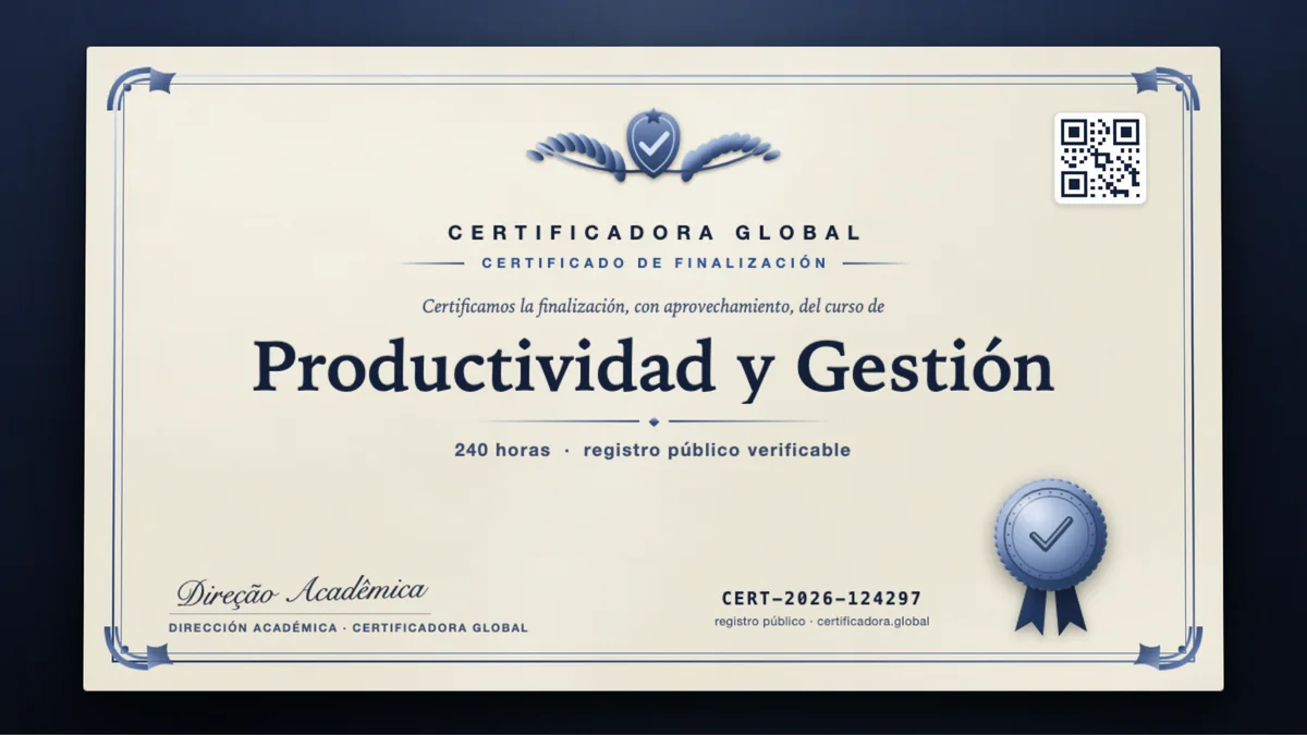Portada del curso Productividad y Gestión