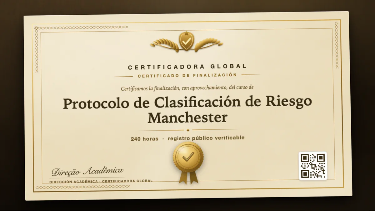 Portada del curso Protocolo de Clasificación de Riesgo Manchester