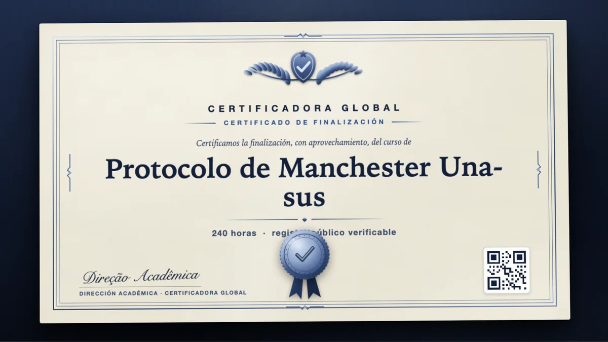 Portada del curso Protocolo de Manchester Una-sus