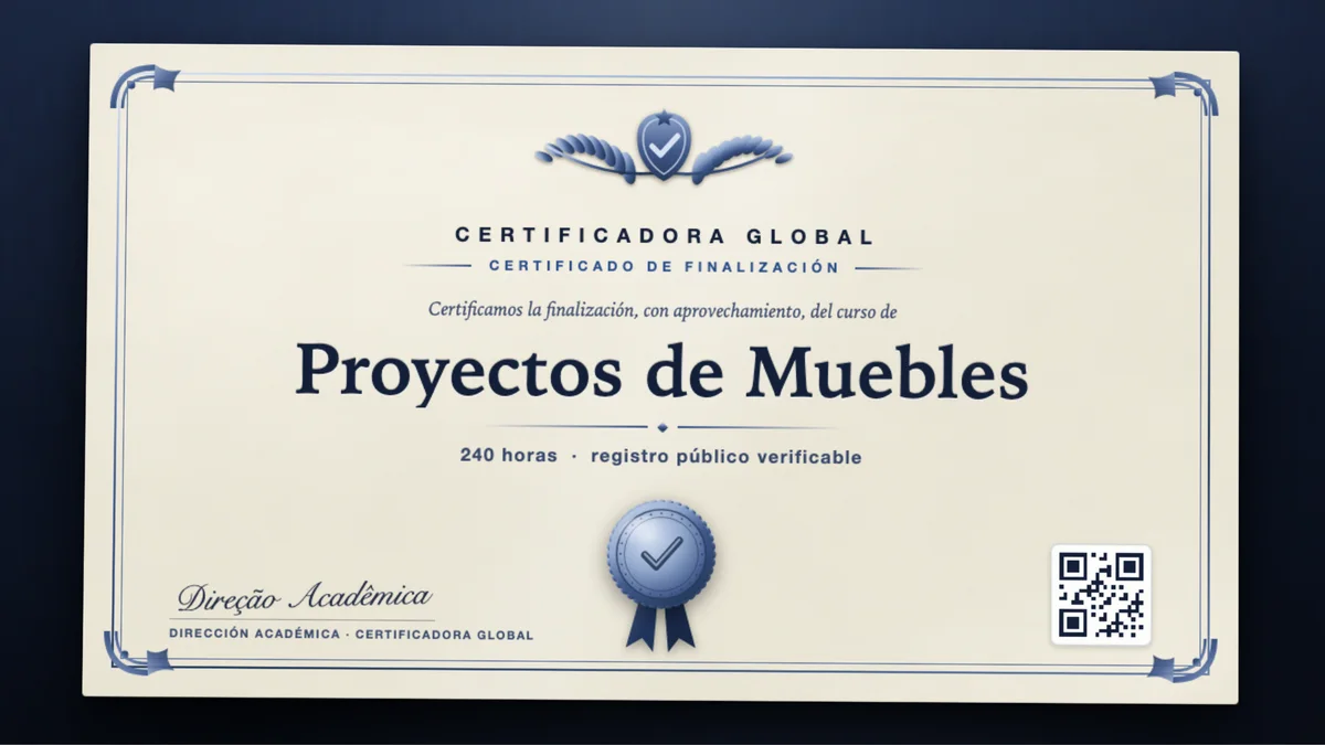 Portada del curso Proyectos de Muebles