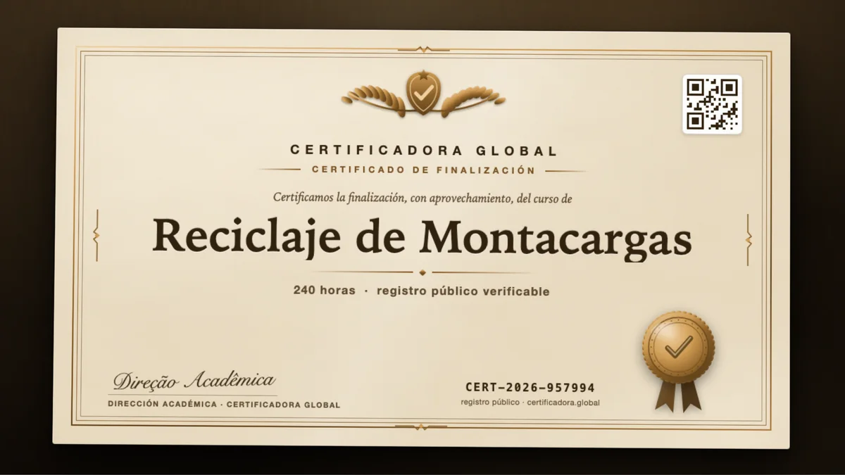 Portada del curso Reciclaje de Montacargas
