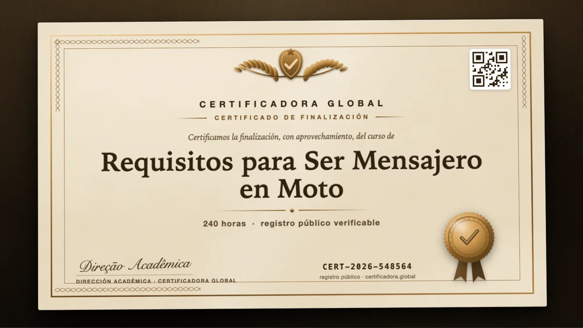 Portada del curso Requisitos para Ser Mensajero en Moto
