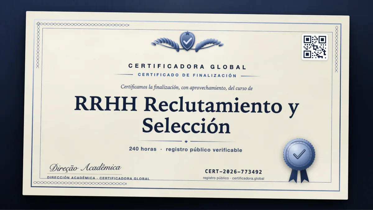 Portada del curso RRHH Reclutamiento y Selección