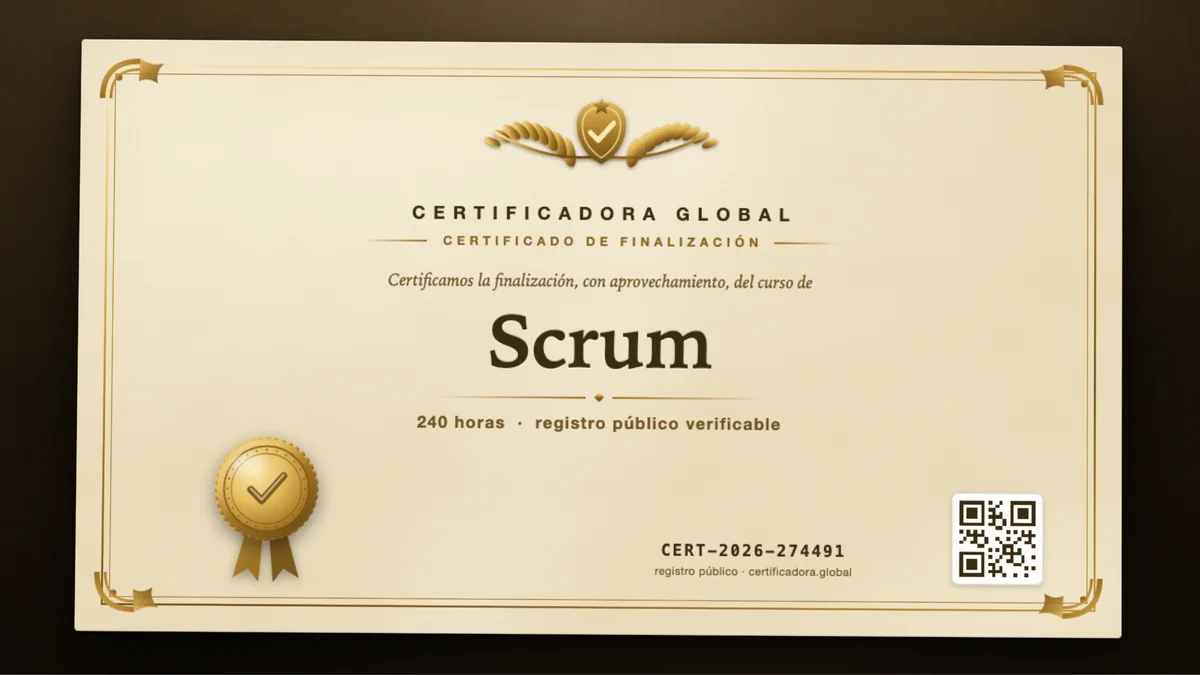 Portada del curso Scrum