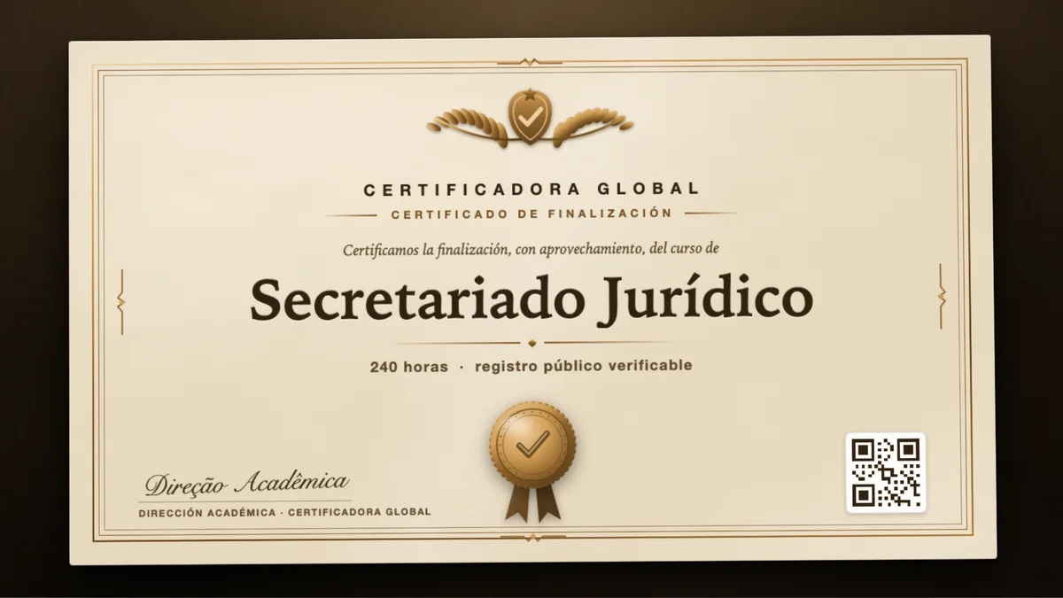 Portada del curso Secretariado Jurídico