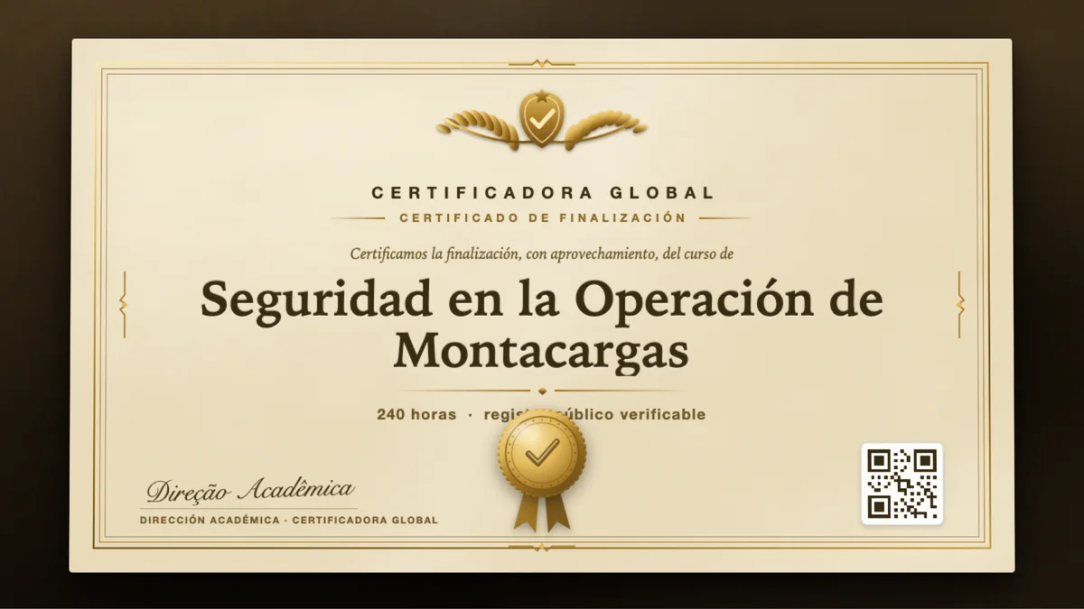 Portada del curso Seguridad en la Operación de Montacargas