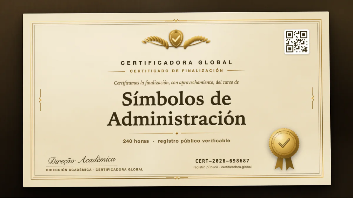 Portada del curso Símbolos de Administración