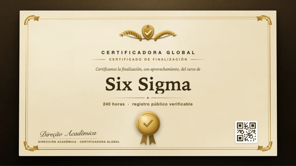 Portada del curso Six Sigma