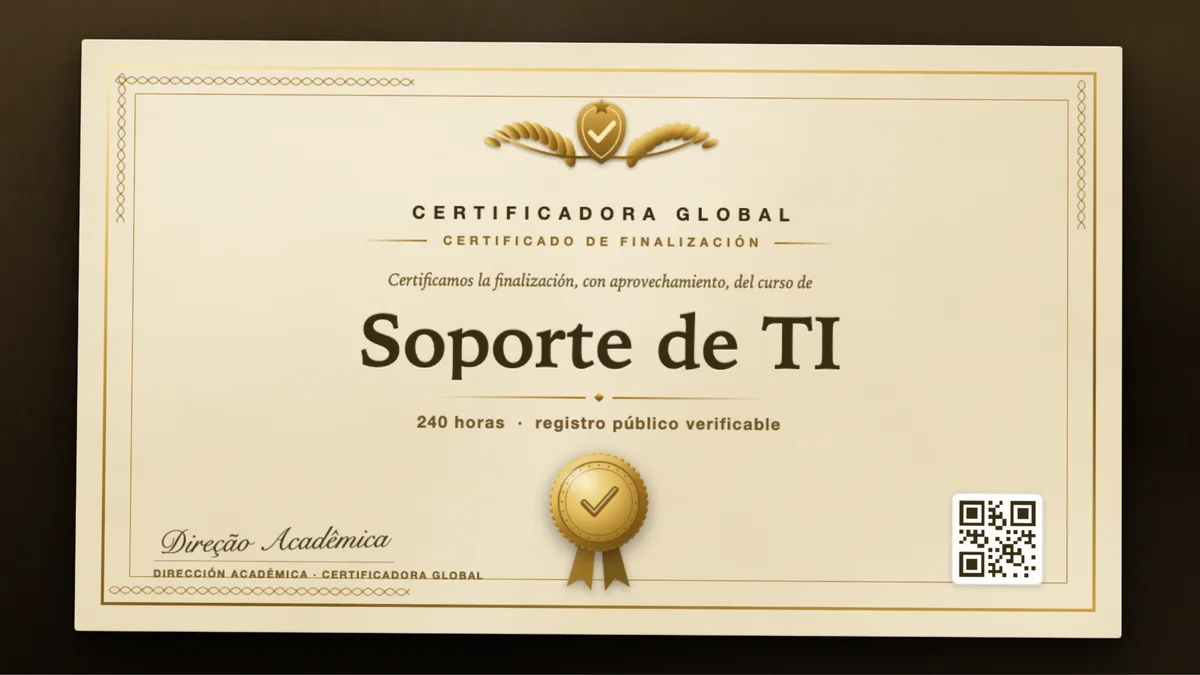 Portada del curso Soporte de TI