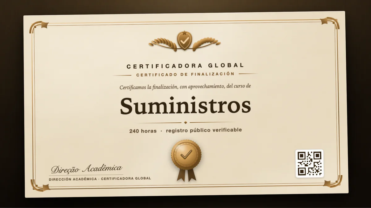 Portada del curso Suministros