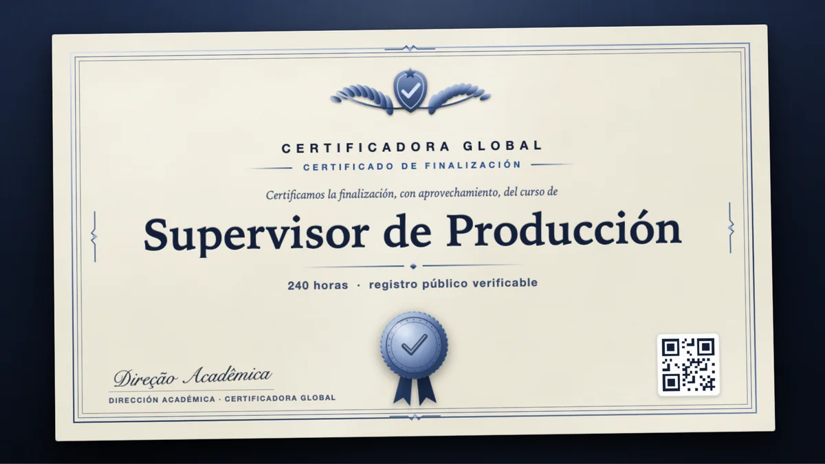 Portada del curso Supervisor de Producción