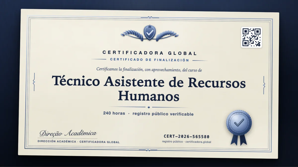 Portada del curso Técnico Asistente de Recursos Humanos
