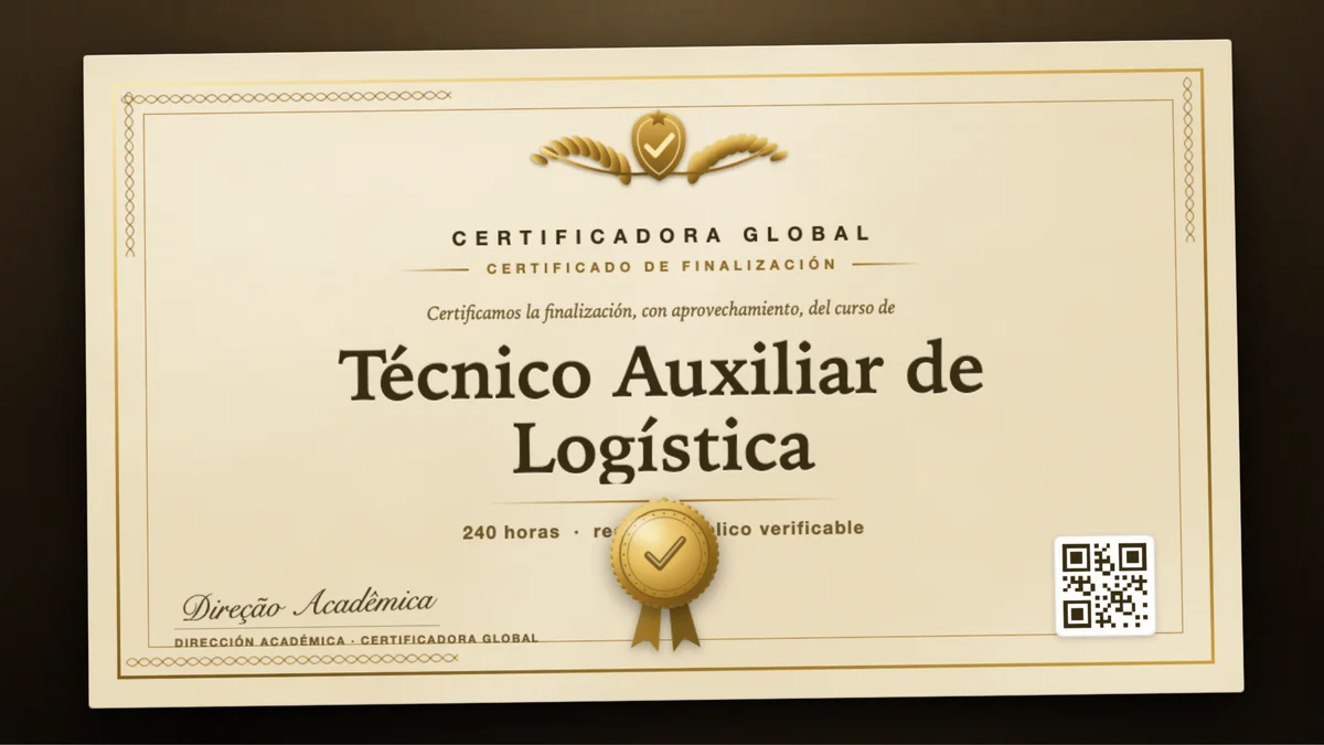 Portada del curso Técnico Auxiliar de Logística