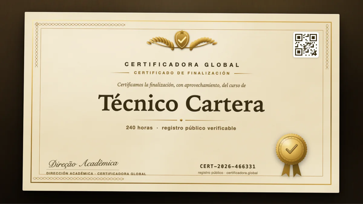 Portada del curso Técnico Cartera