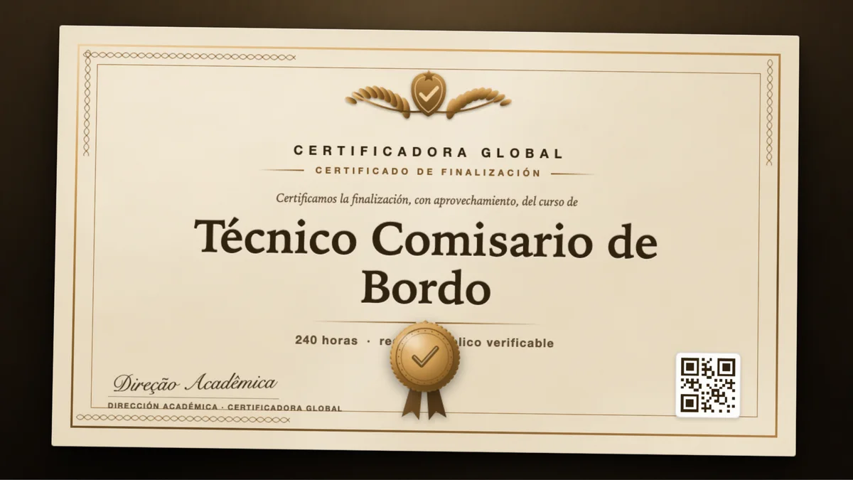 Portada del curso Técnico Comisario de Bordo