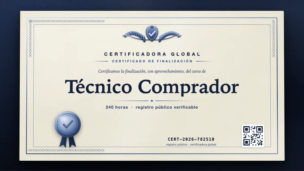 Portada del curso Técnico Comprador
