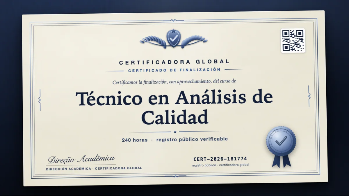 Portada del curso Técnico en Análisis de Calidad
