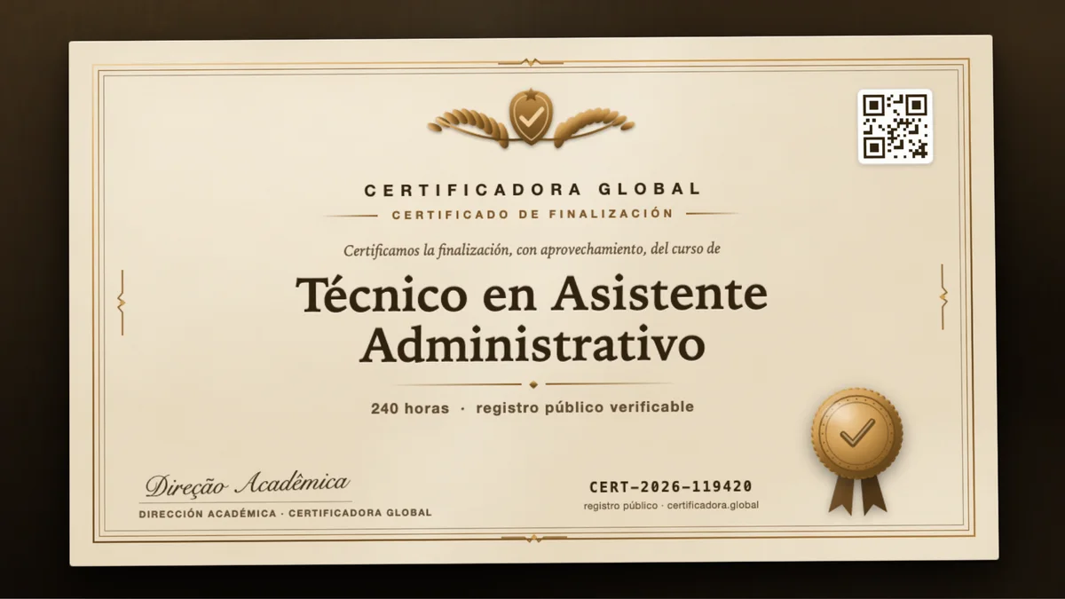 Portada del curso Técnico en Asistente Administrativo