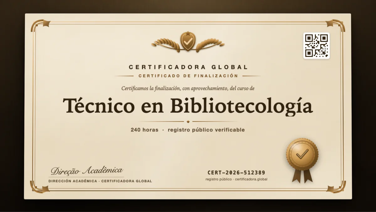 Portada del curso Técnico en Bibliotecología