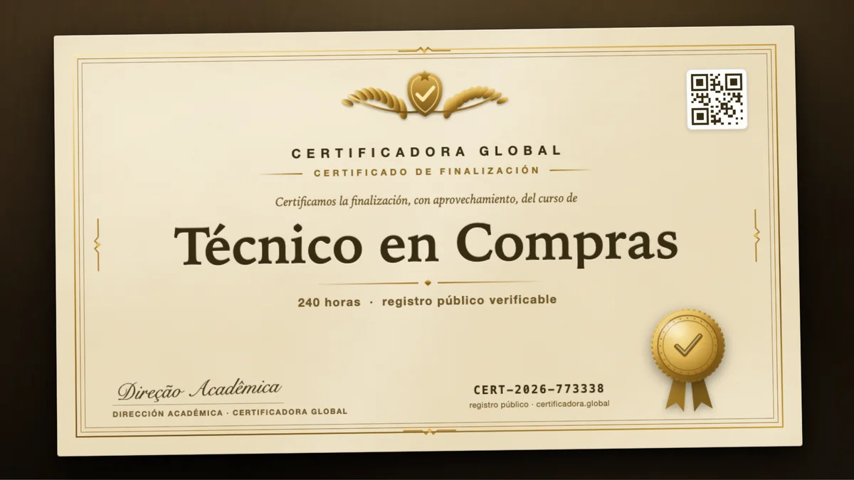 Portada del curso Técnico en Compras