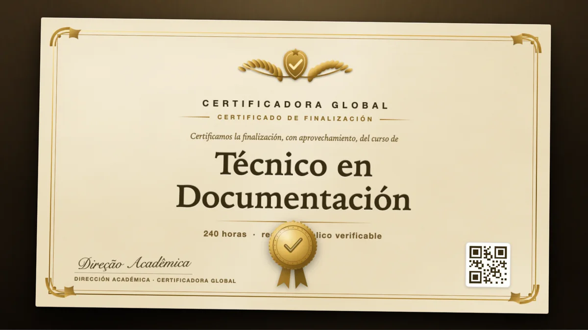 Portada del curso Técnico en Documentación